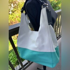 Prüne Leather Two Tone Shoulder Bag - New!